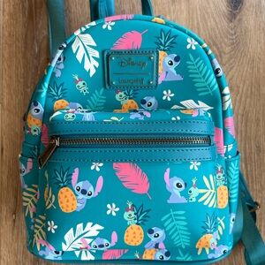 Loungefly Disney Stitch (LILO & Stitch) Teal and Pink mini backpack